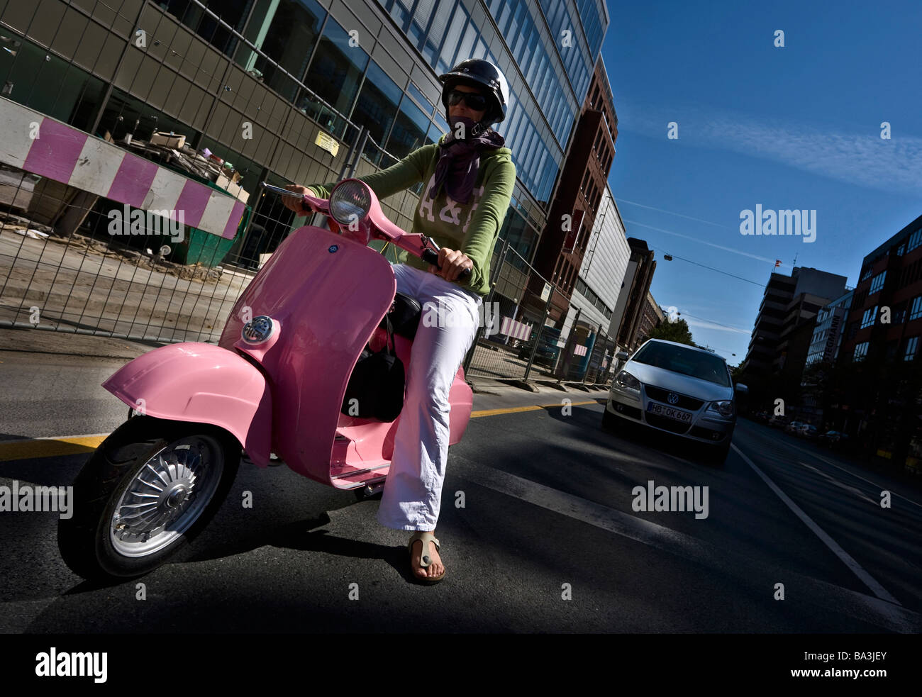 Pink motor scooter hires stock photography and images Alamy