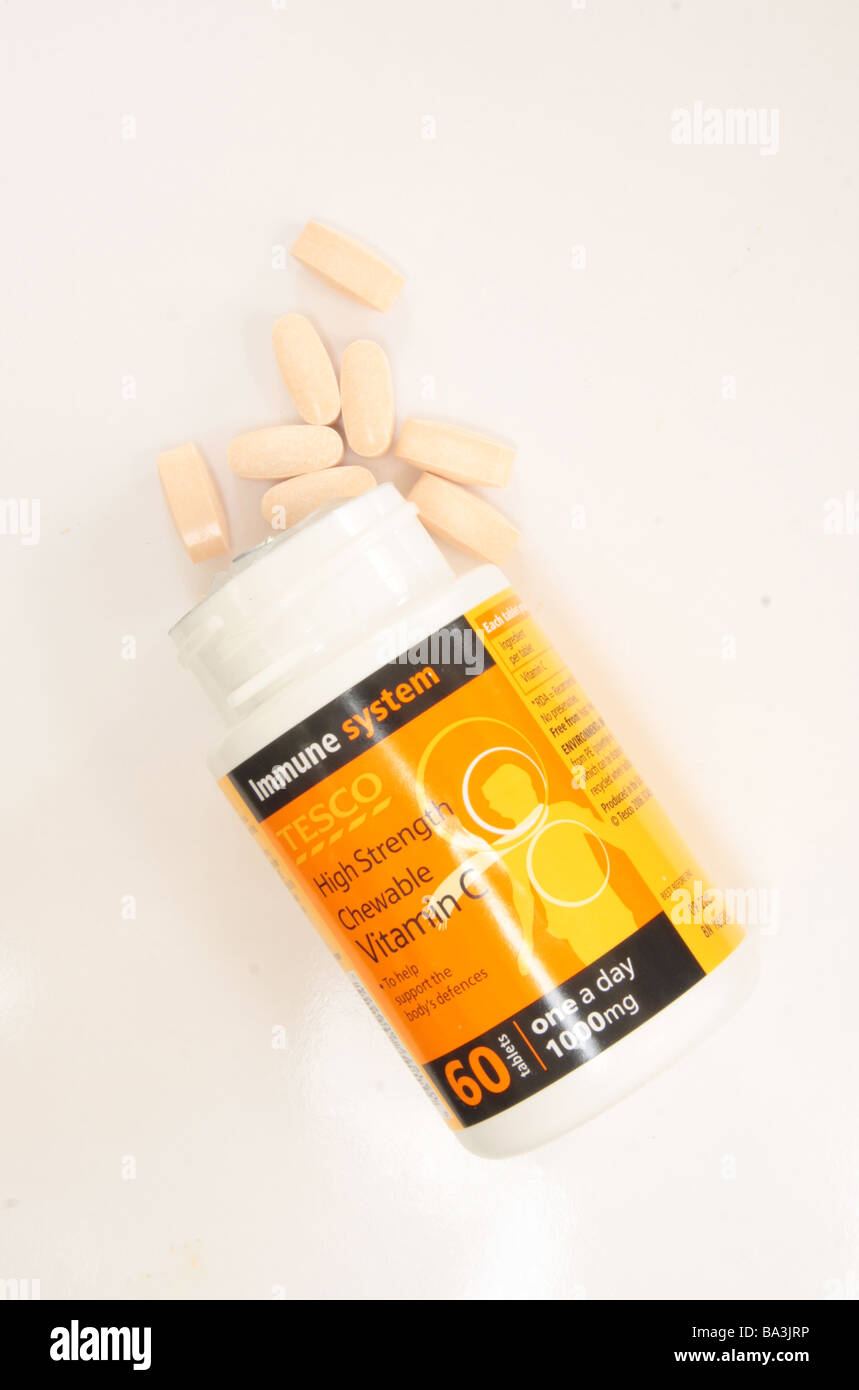 tesco vitamin c pills Stock Photo - Alamy