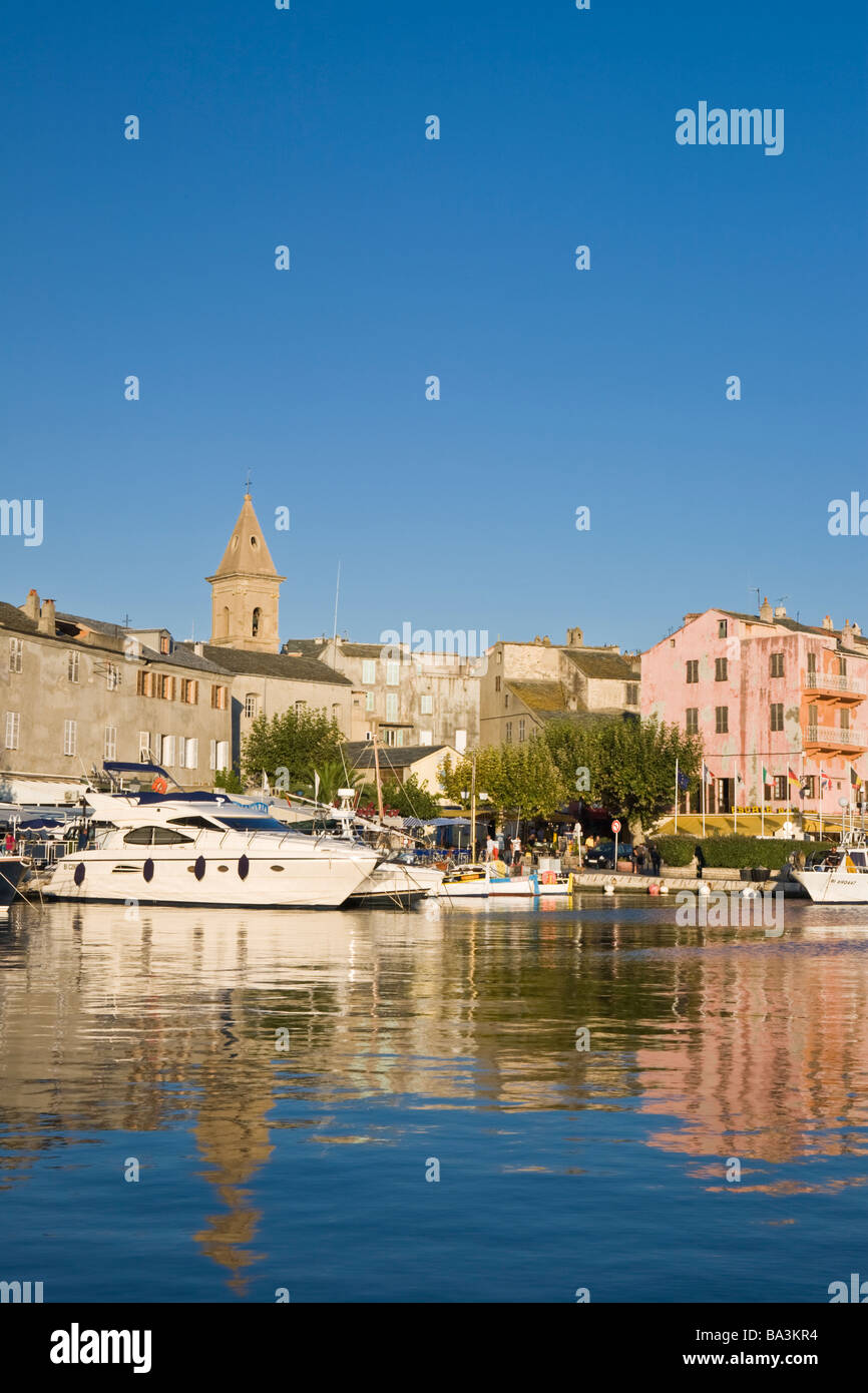 St Florent harbour Corsica France Stock Photo