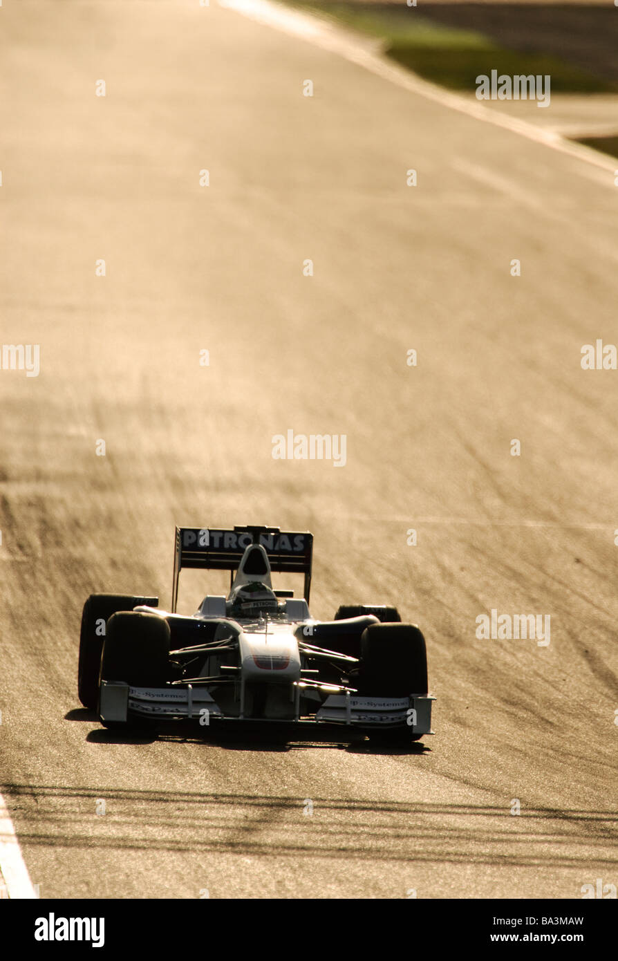 Nick HEIDFELD in the BMW F1 09 race car during Formula One testing sessions in March 2009 Stock Photo