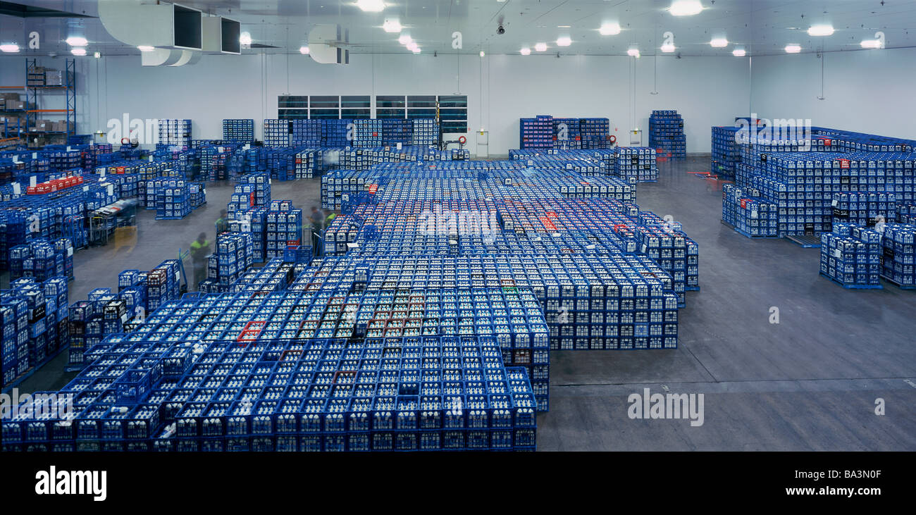 Milk distribution depot Stock Photo Alamy