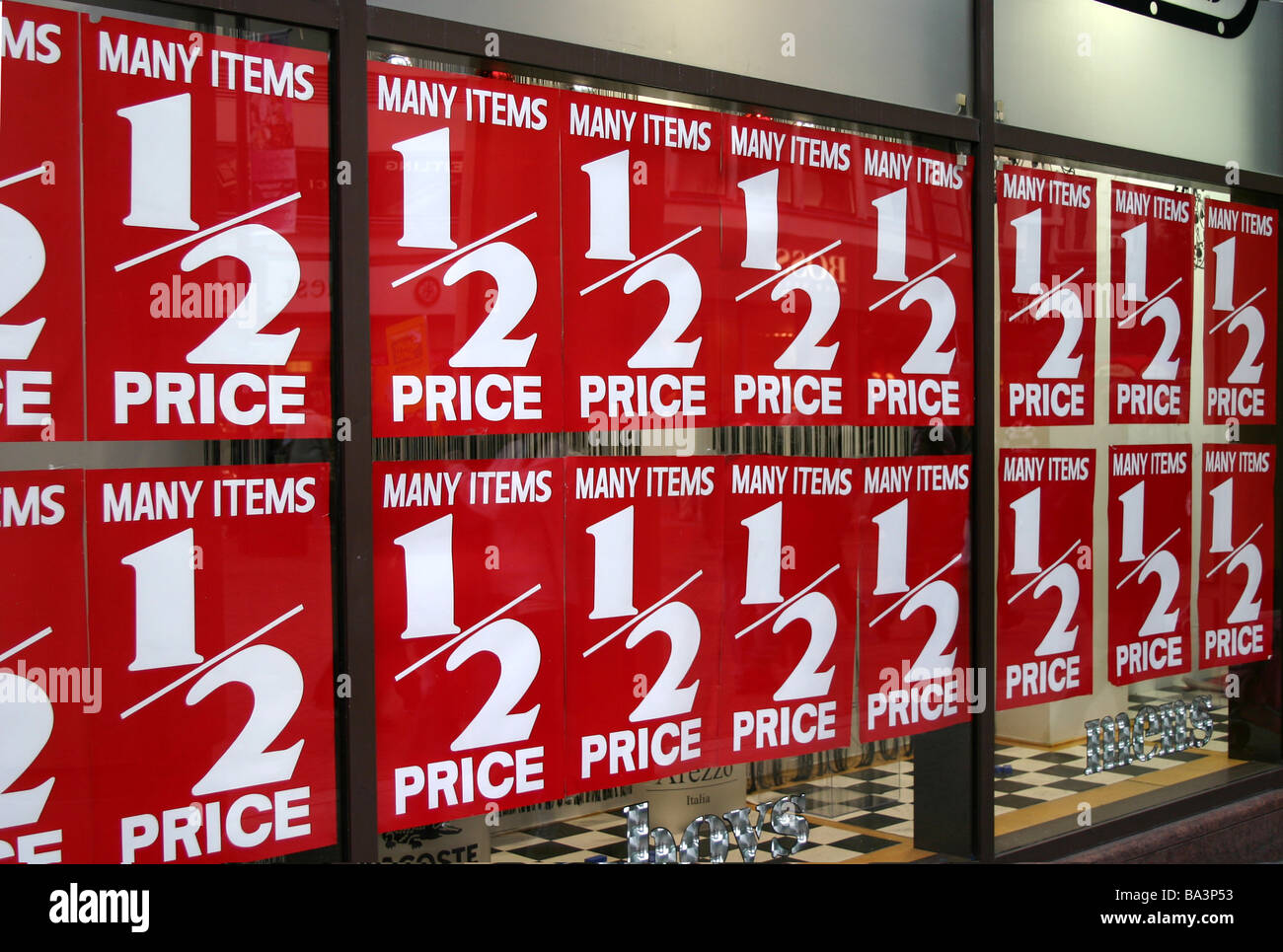 half price sale Stock Photo Alamy