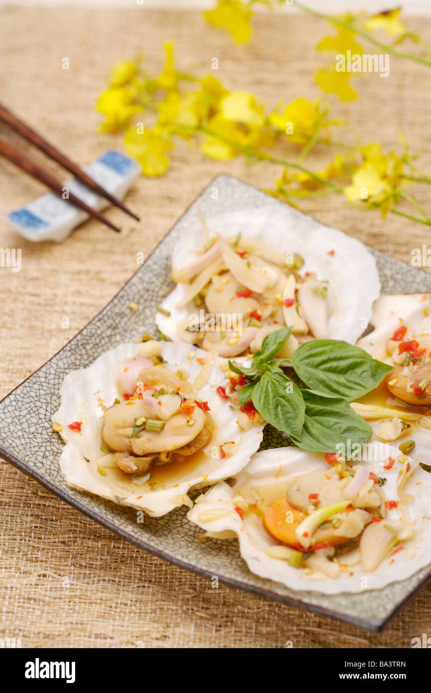 Spicy Sour Scallop Stock Photo - Alamy