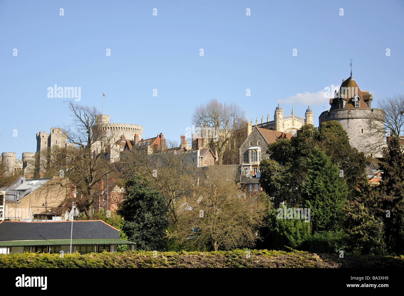 Windsor Castle from Alexandra Gardens, Windsor, Berkshire, England, United Kingdom Stock Photo