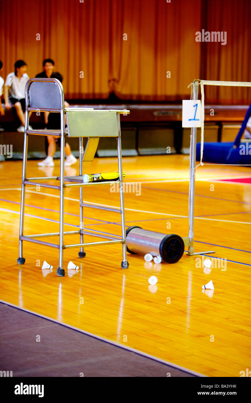 Indoor badminton court Stock Photo Alamy