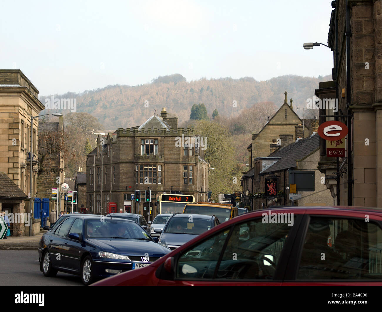 Bakewell, from matlock road looking towards bath street and bridge