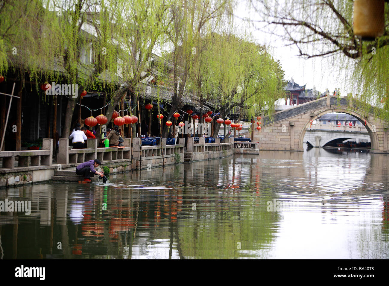 Asia China Jiangsu Province Zhouzhuang Town Water town Stock Photo