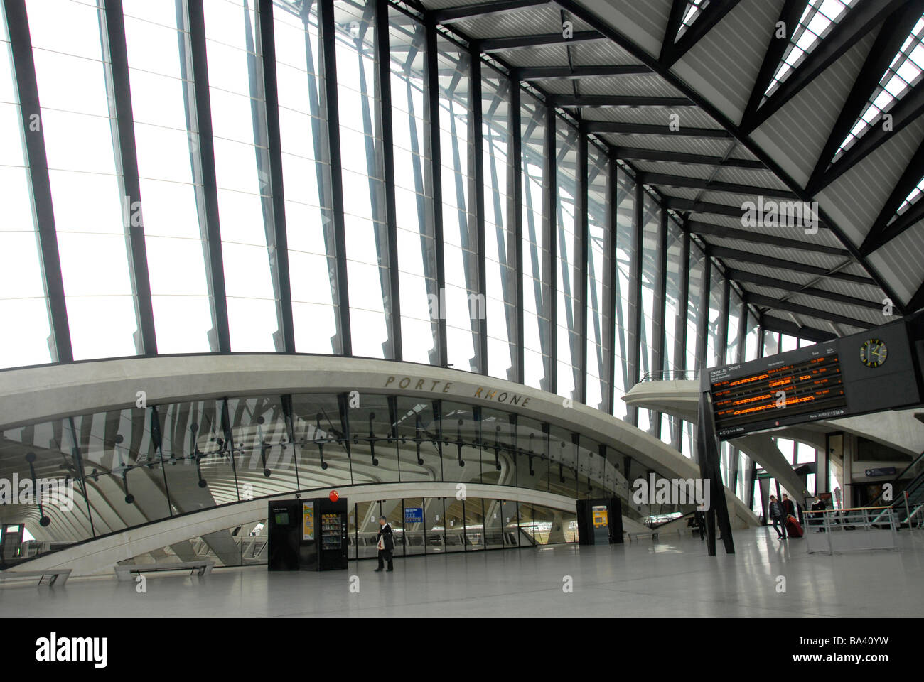 TGV trains station, Saint Exupery airport , Lyon,  Satolas,  France Stock Photo