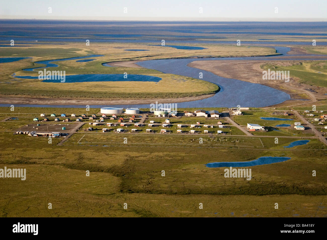 Nuiqsut Alaskan Village Stock Photos & Nuiqsut Alaskan Village Stock
