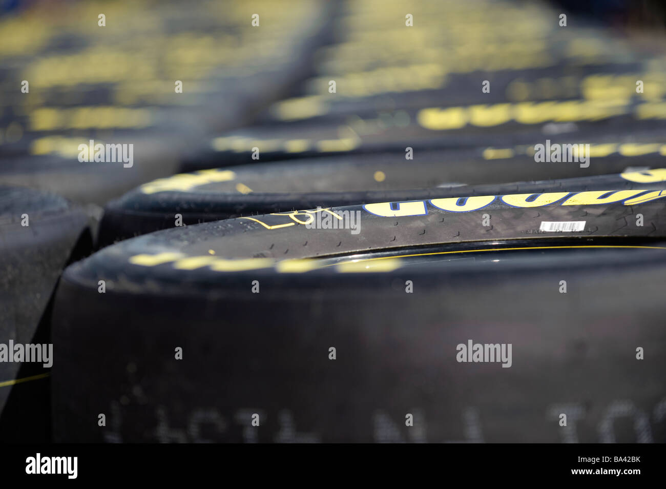 Goodyear NASCAR racing tires Stock Photo