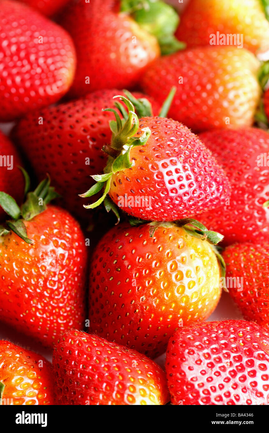 Strawberries full frame Stock Photo - Alamy