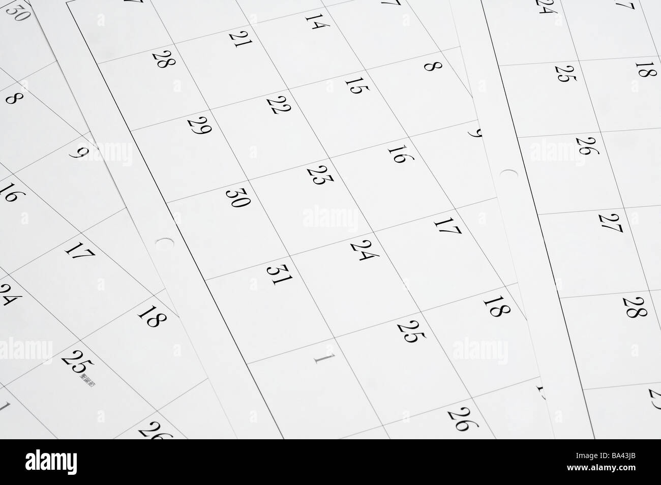 Calendar Date Stock Photo