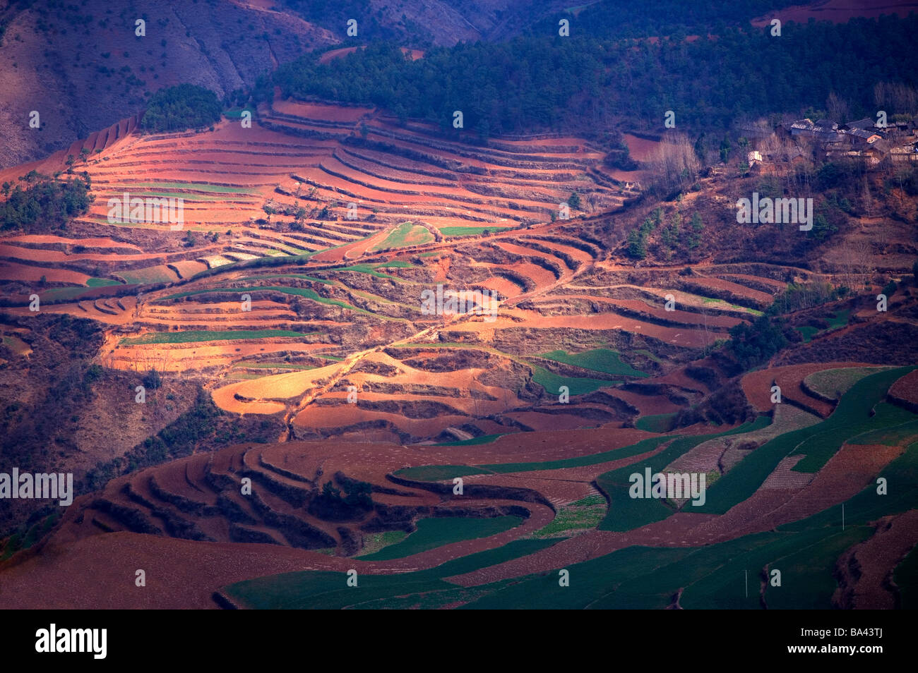 China Yunnan Province Dongchuan Red Land Stock Photo Alamy