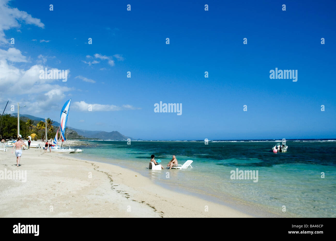 CUBA Parque Baconao Holiday resort private beach March 2009 Stock Photo