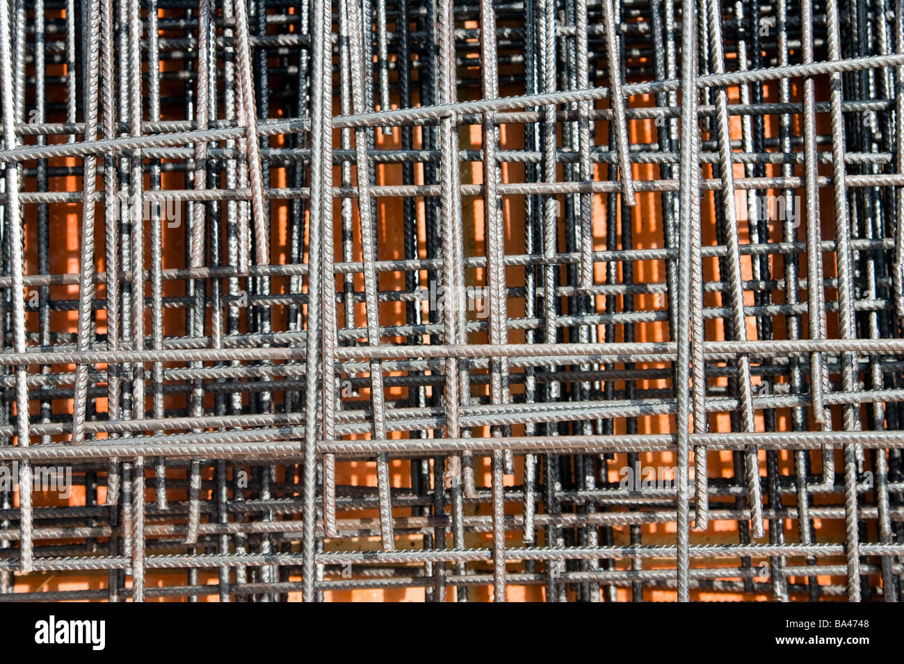 Iron grilles used for building foundations Seville Spain Stock Photo