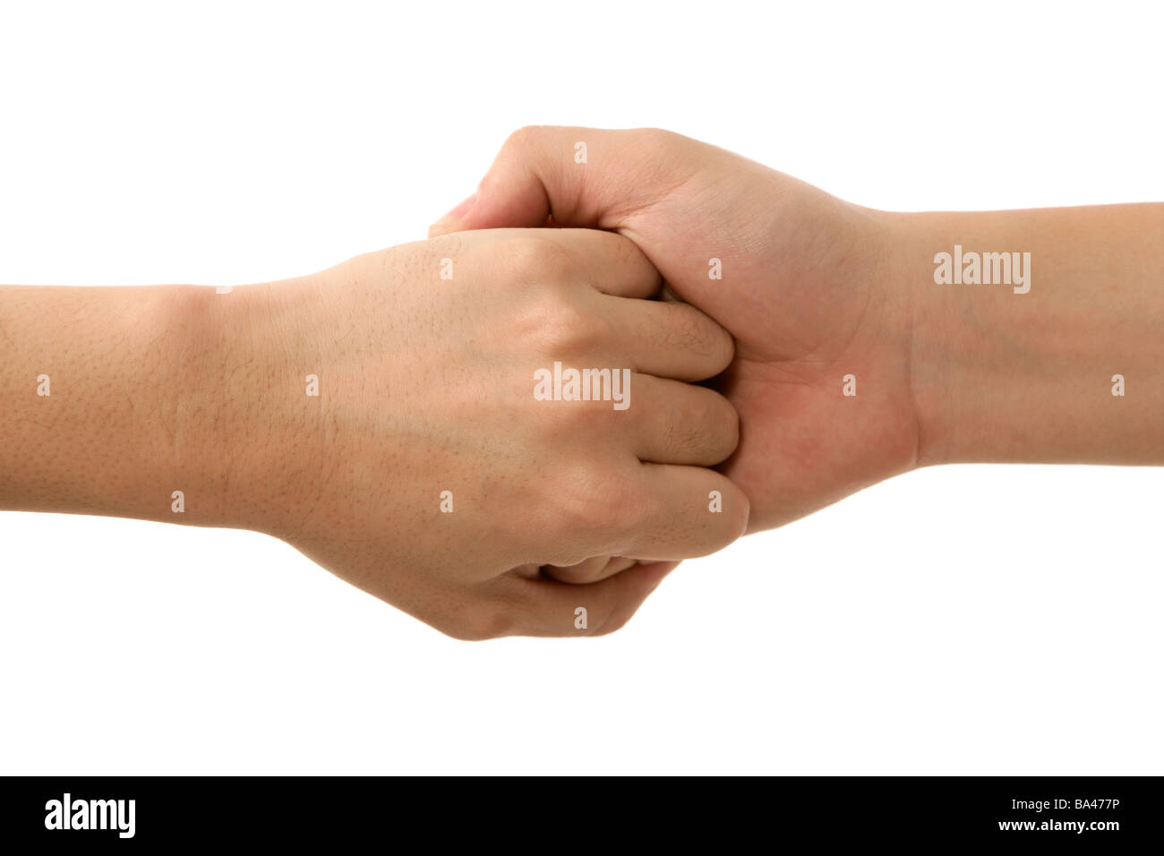 Men s hands together Stock Photo Alamy