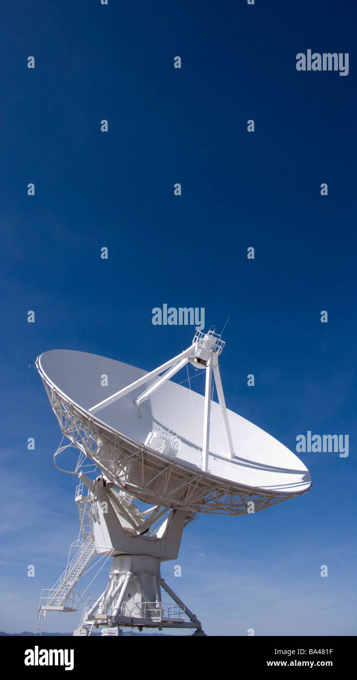 Dish antenna at the Very Large Array in the Plains of San Augustin near Magdalena New Mexico Stock Photo
