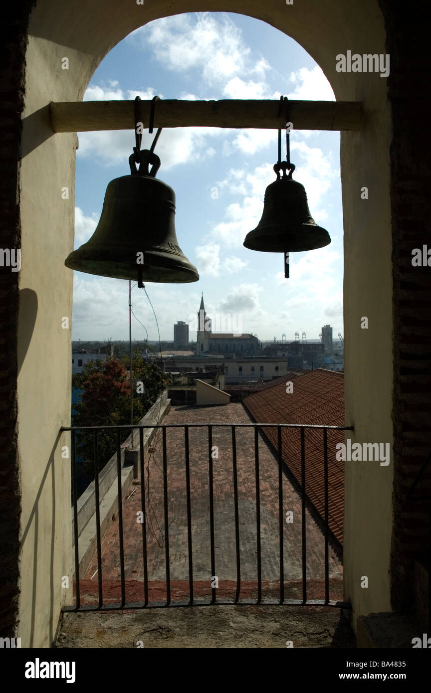 CUBA Camaguay View from the bell tower of the Cathedral of Our Lady of Candelaria Catedral de Nuestra Senora de la Candelaria Stock Photo