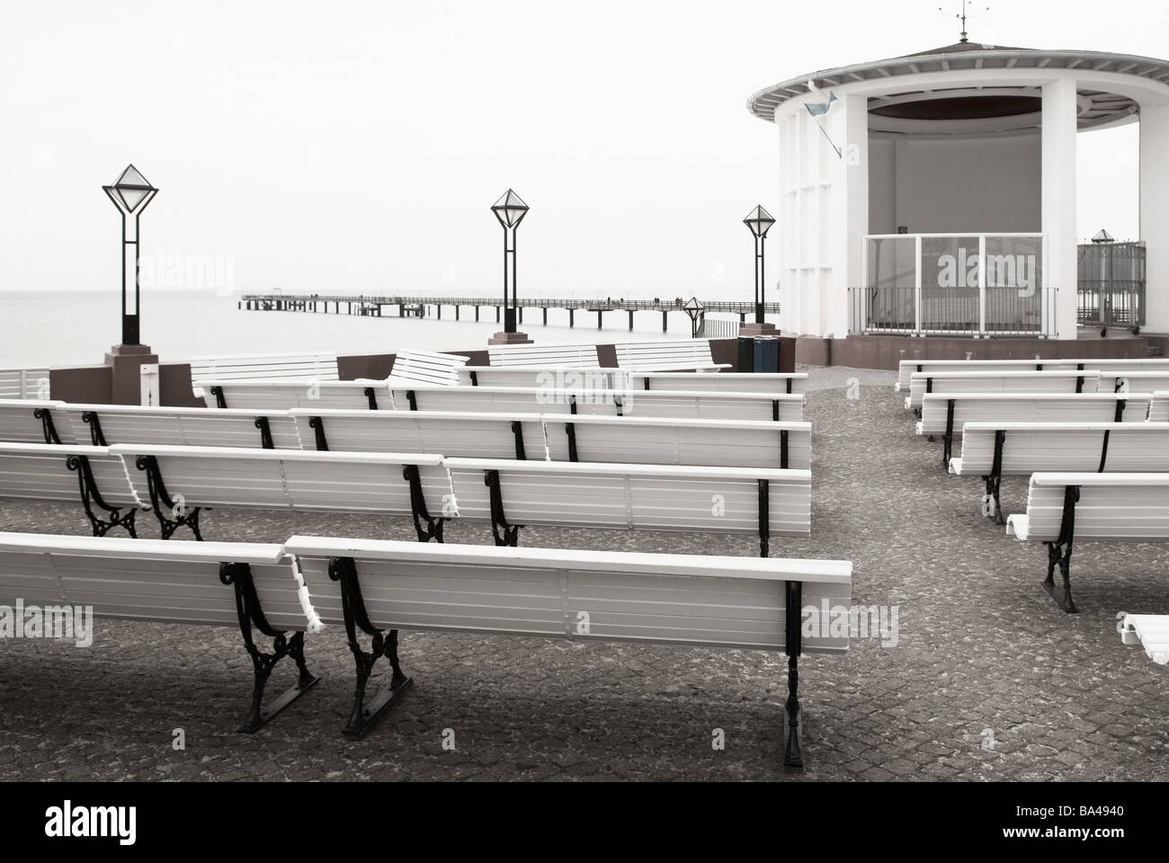 Cureconcert pavilion benches lanterns BandAid heavens sea seabridge