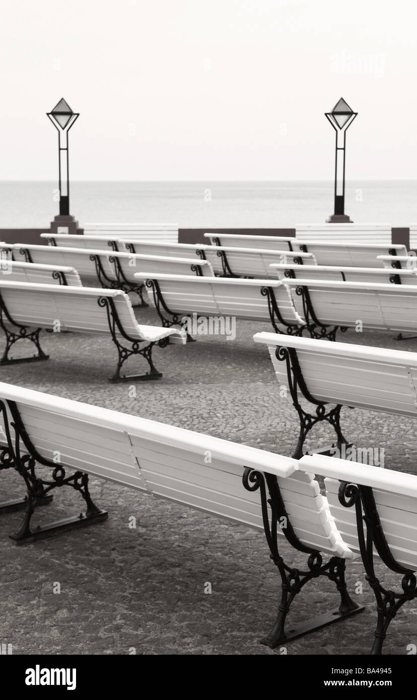 Cureconcert benches lanterns BandAid heavens sea Germany Mecklenburg