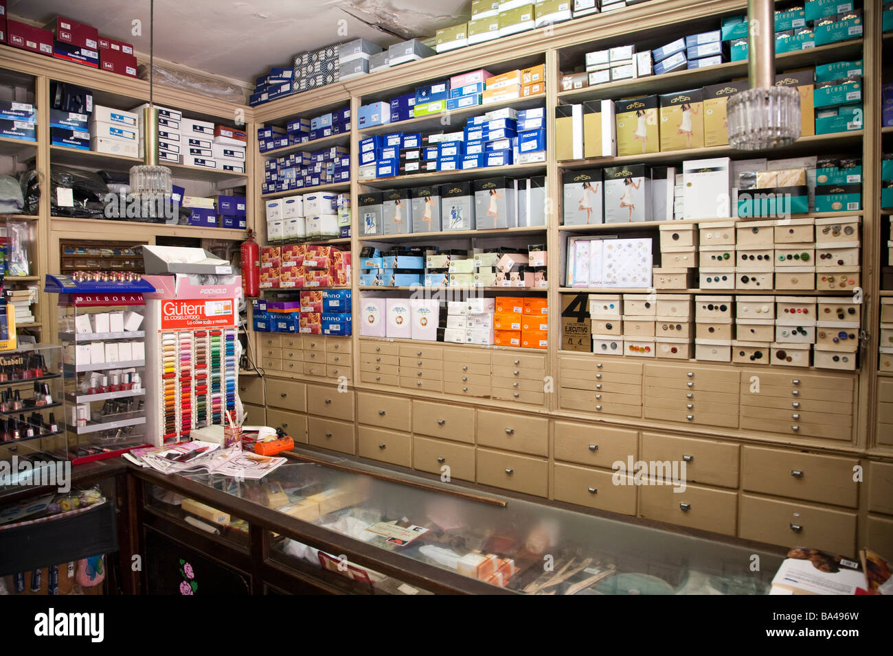 Traditional notions store Gracia quarter town of Barcelona autonomous