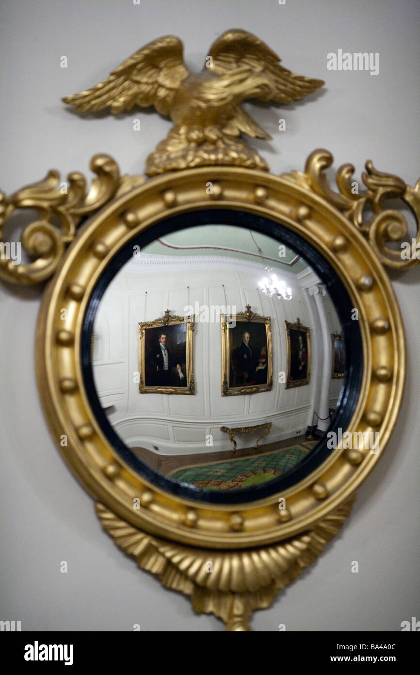Mirror on the wall of the Portrait Gallery Dublin Castle Dublin Ireland Stock Photo