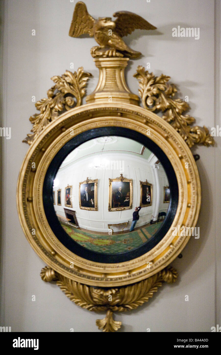 Mirror on the wall of the Portrait Gallery Dublin Castle Dublin Ireland Stock Photo