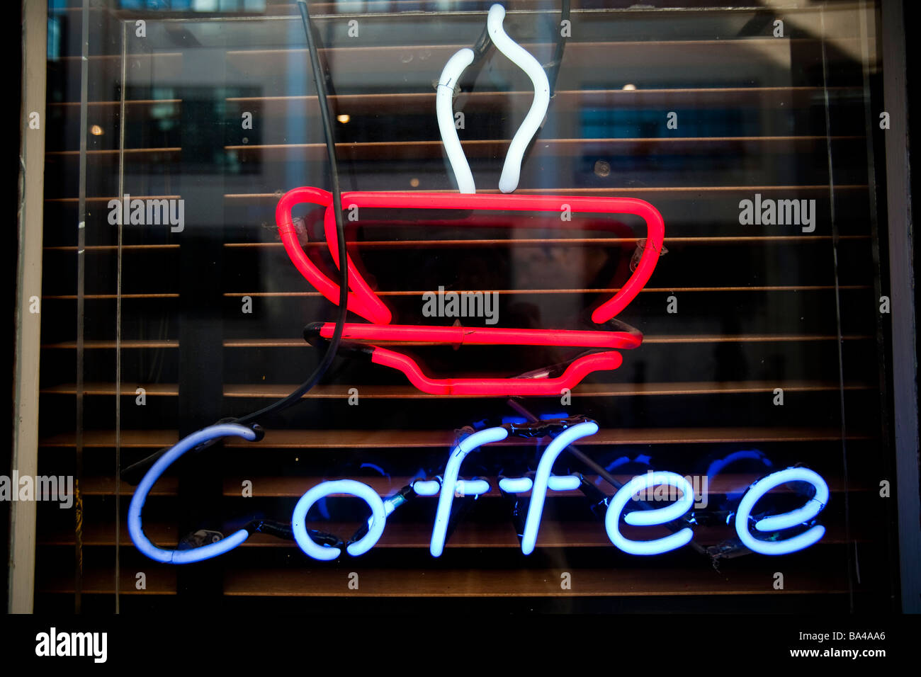 Coffee bar neon sign Dublin Ireland Stock Photo Alamy