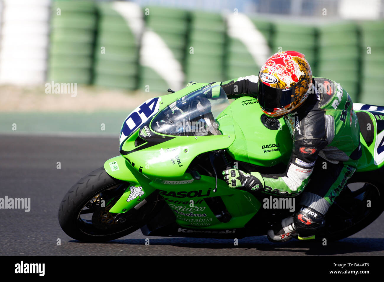 Motorcycle racing, Jerez de la Frontera, Spain Stock Photo