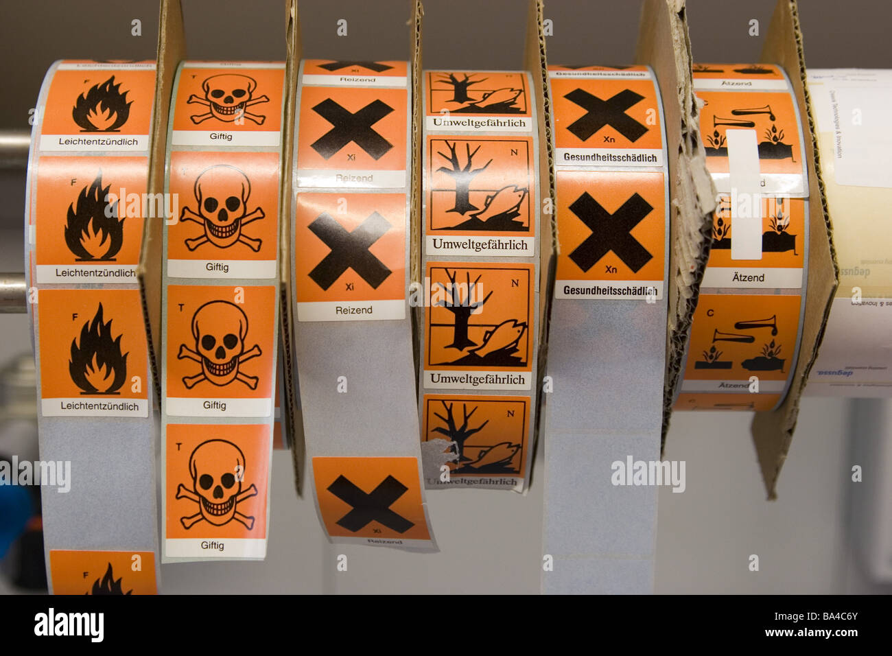 Warning stickers hi-res stock photography and images - Alamy