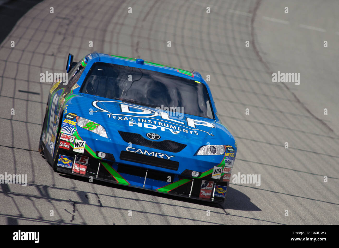Brad Coleman drives his Toyota Camry in the 3M Performance 400 at Michigan International Speedway, 2008. Stock Photo