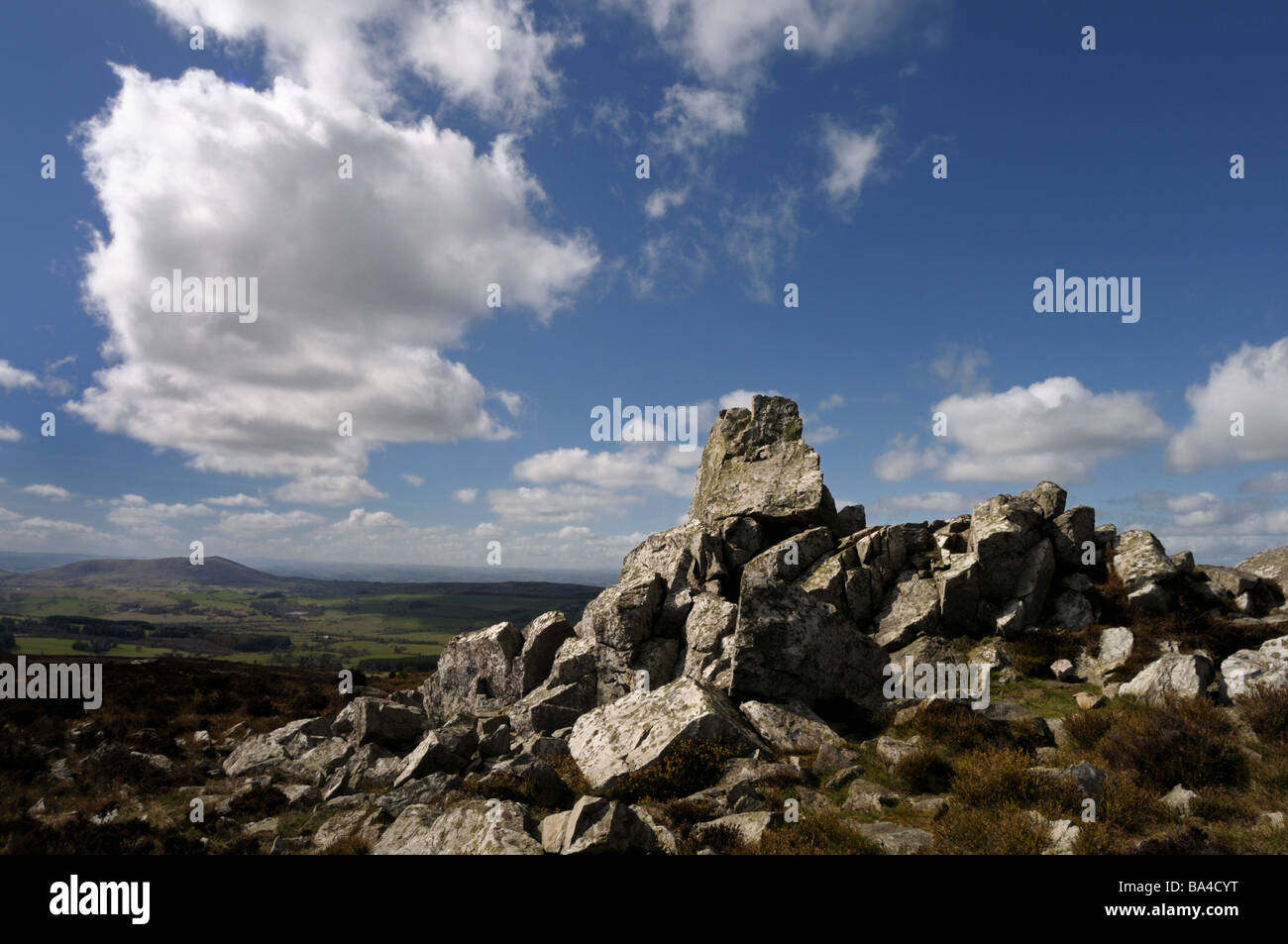 Rock formation on the Stiperstones hills, Shropshire Stock Photo - Alamy