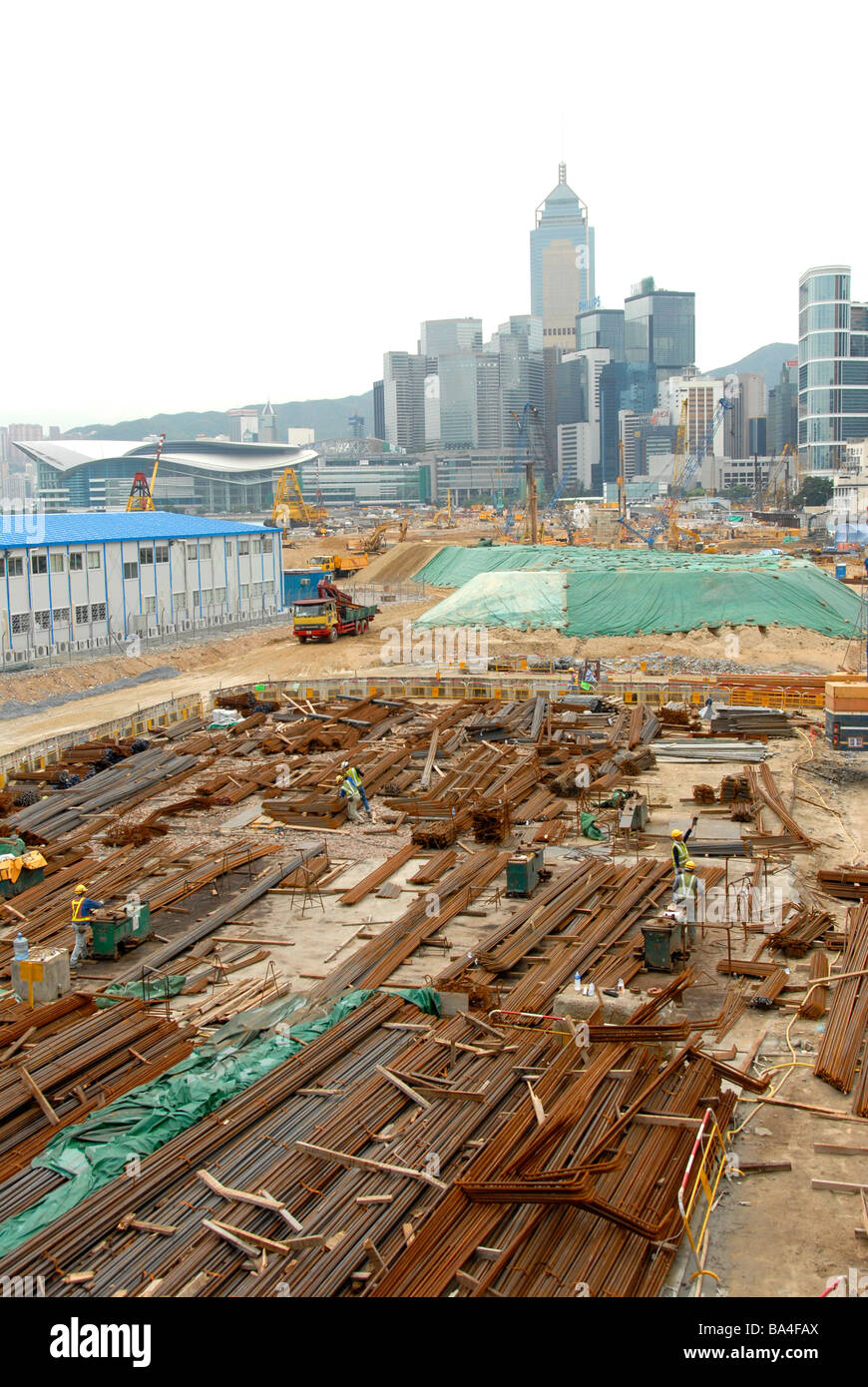 Civil engineering, Hong Kong island, China Stock Photo