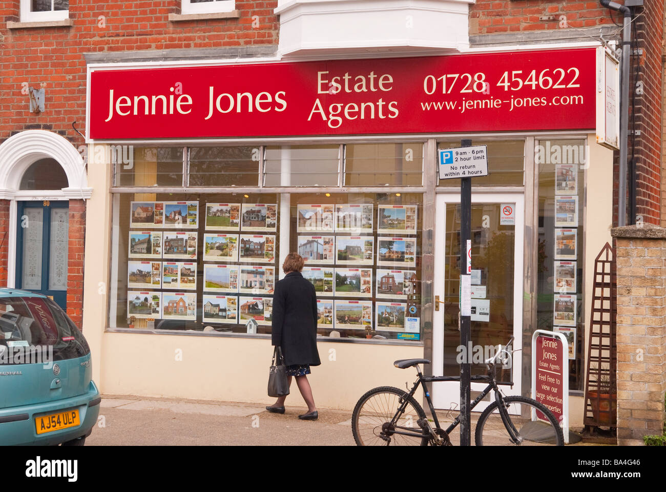 Jennie Jones the estate agents in Aldeburgh,Suffolk,Uk Stock Photo