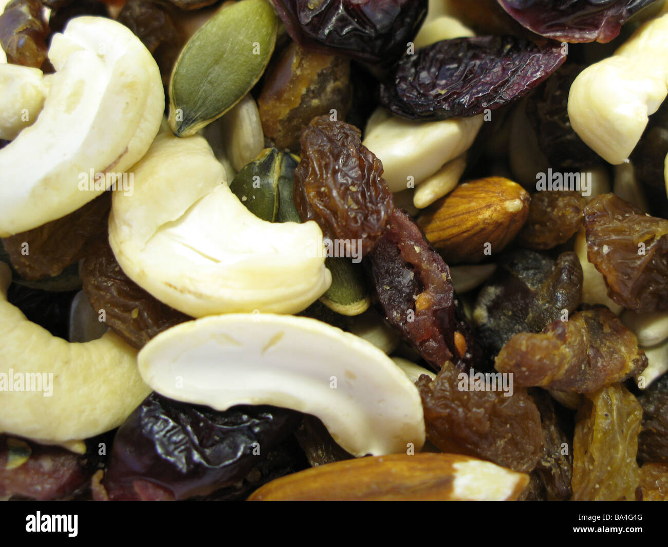 Mixed fruits, seeds and nuts closeup Stock Photo Alamy
