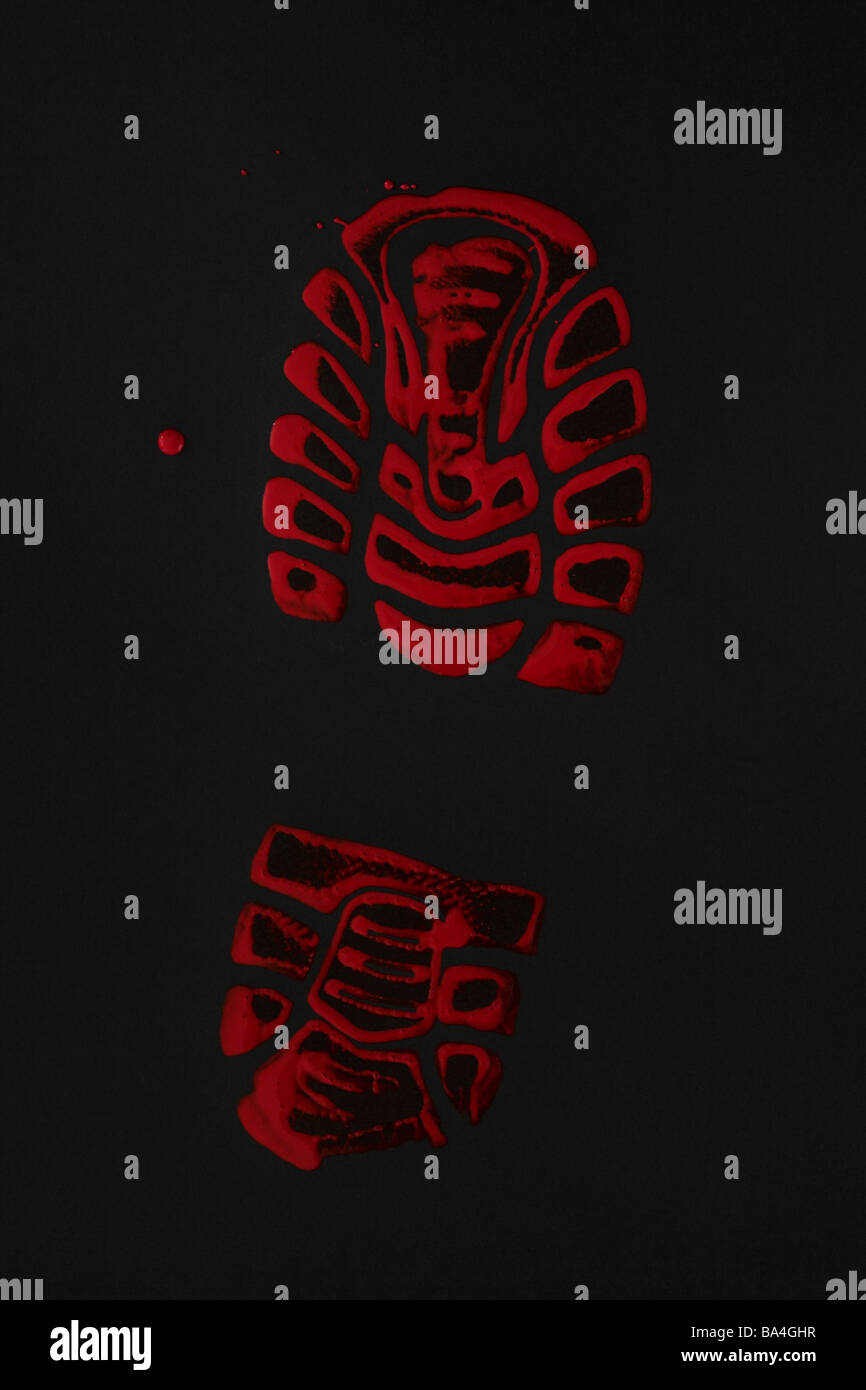 the shoe with human blood