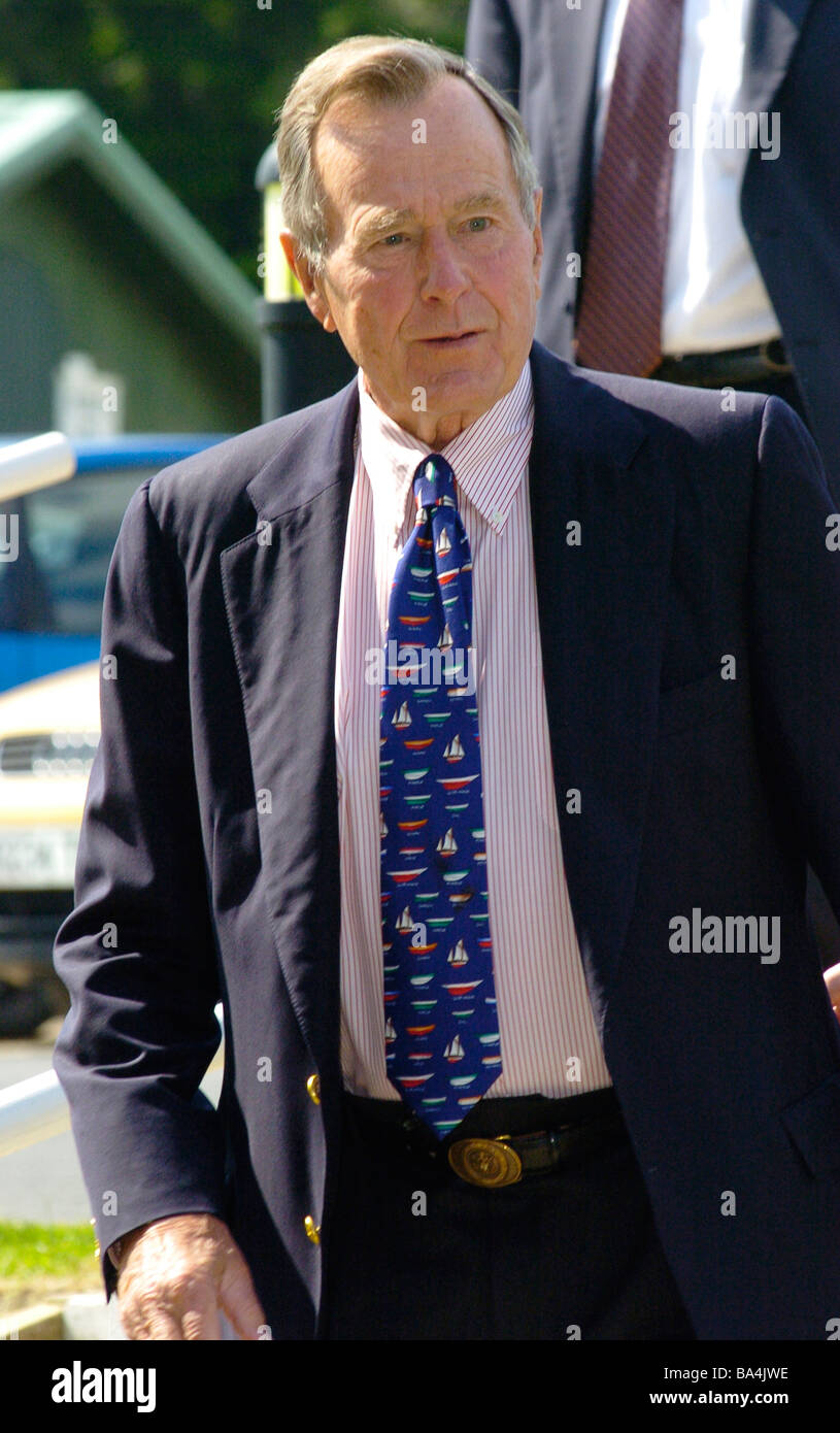 Bush Senior, former US president, arriving to address the Yorkshire International Bush Senior, former US president, arriving to address the Yorkshire International