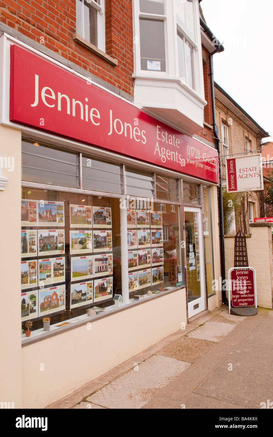 Jennie Jones the estate agents in Aldeburgh,Suffolk,Uk Stock Photo