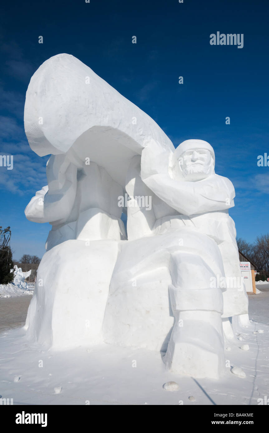 Snow sculptures at the 2009 Festival du Voyageur winter festival in St ...