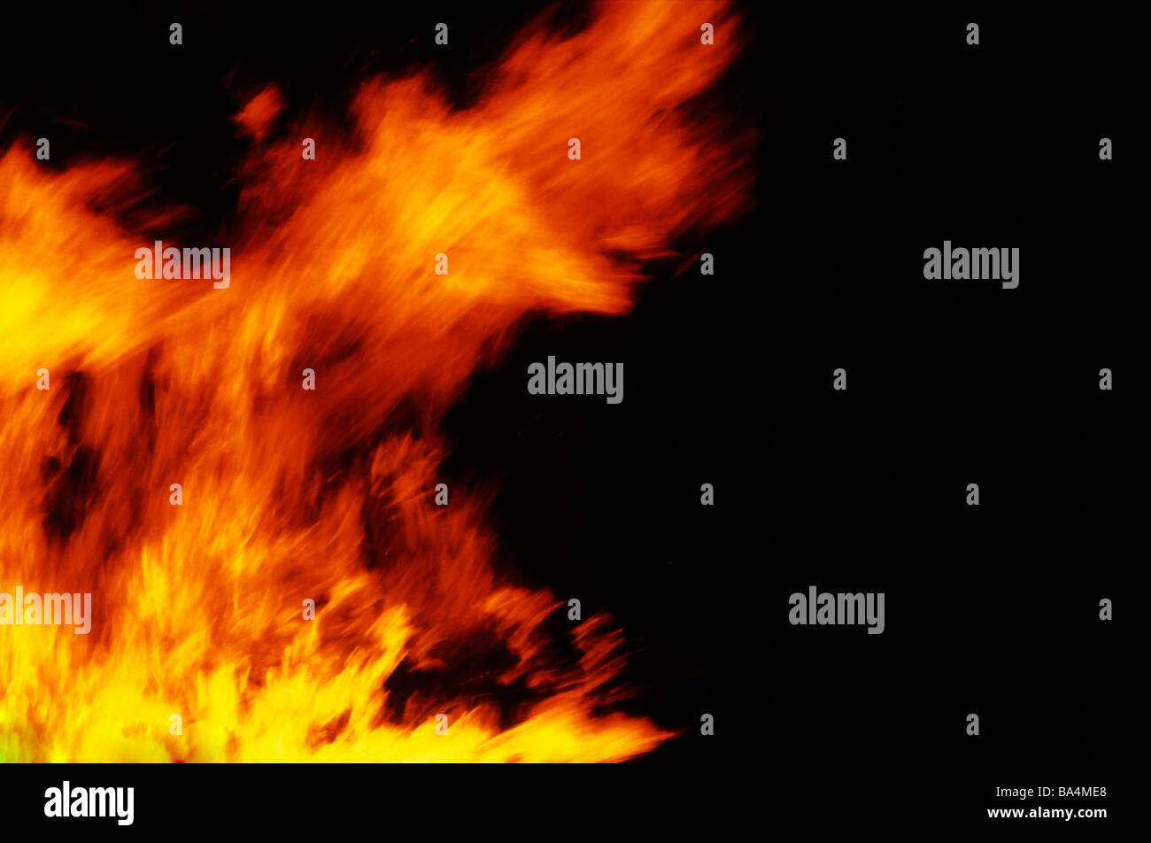 fire and flames Stock Photo