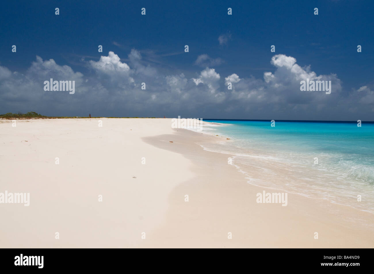 deserted white sand beach Cayo De Agua Los Roques Venezuela South ...