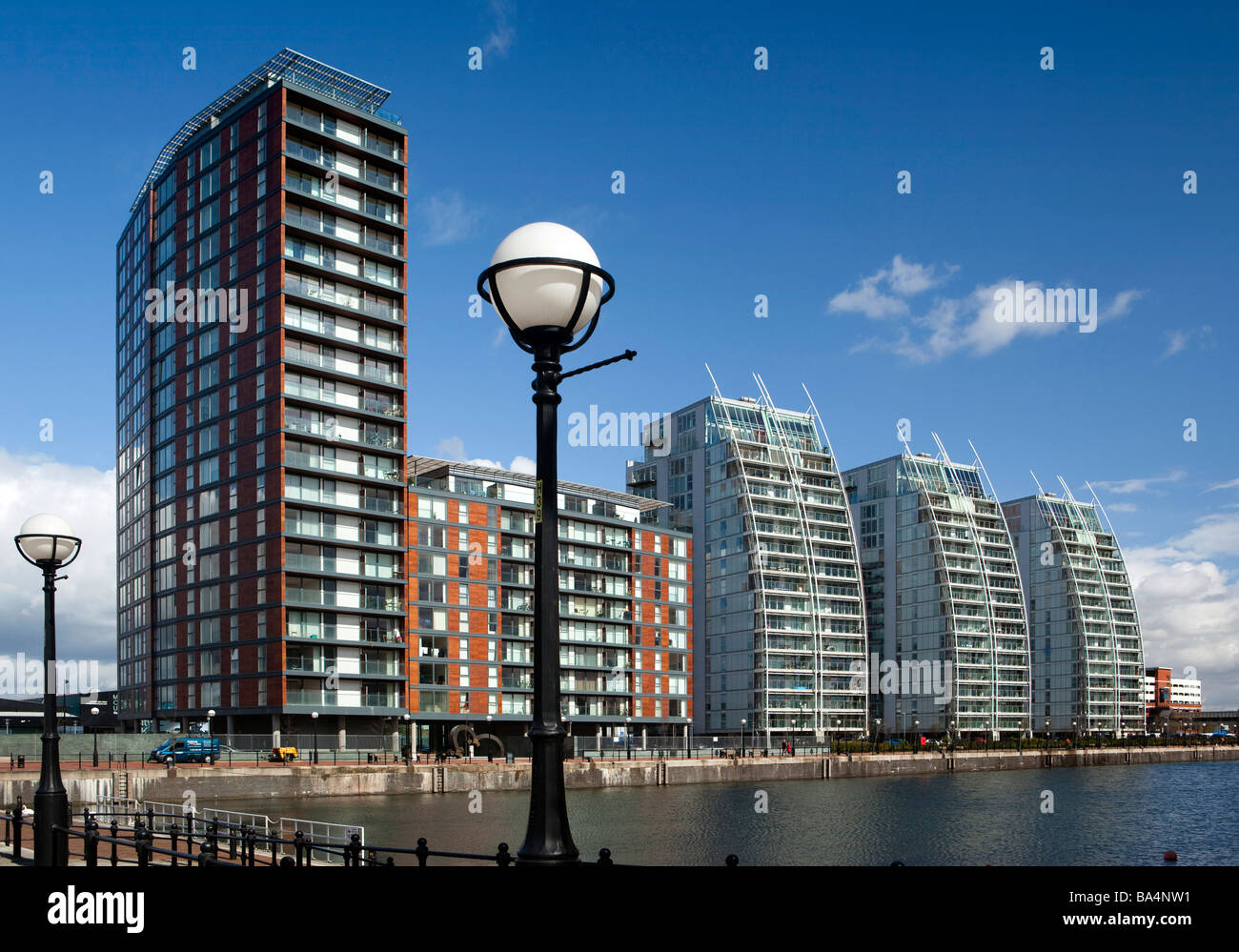 Architecture buildings exterior flats view residential salford modern