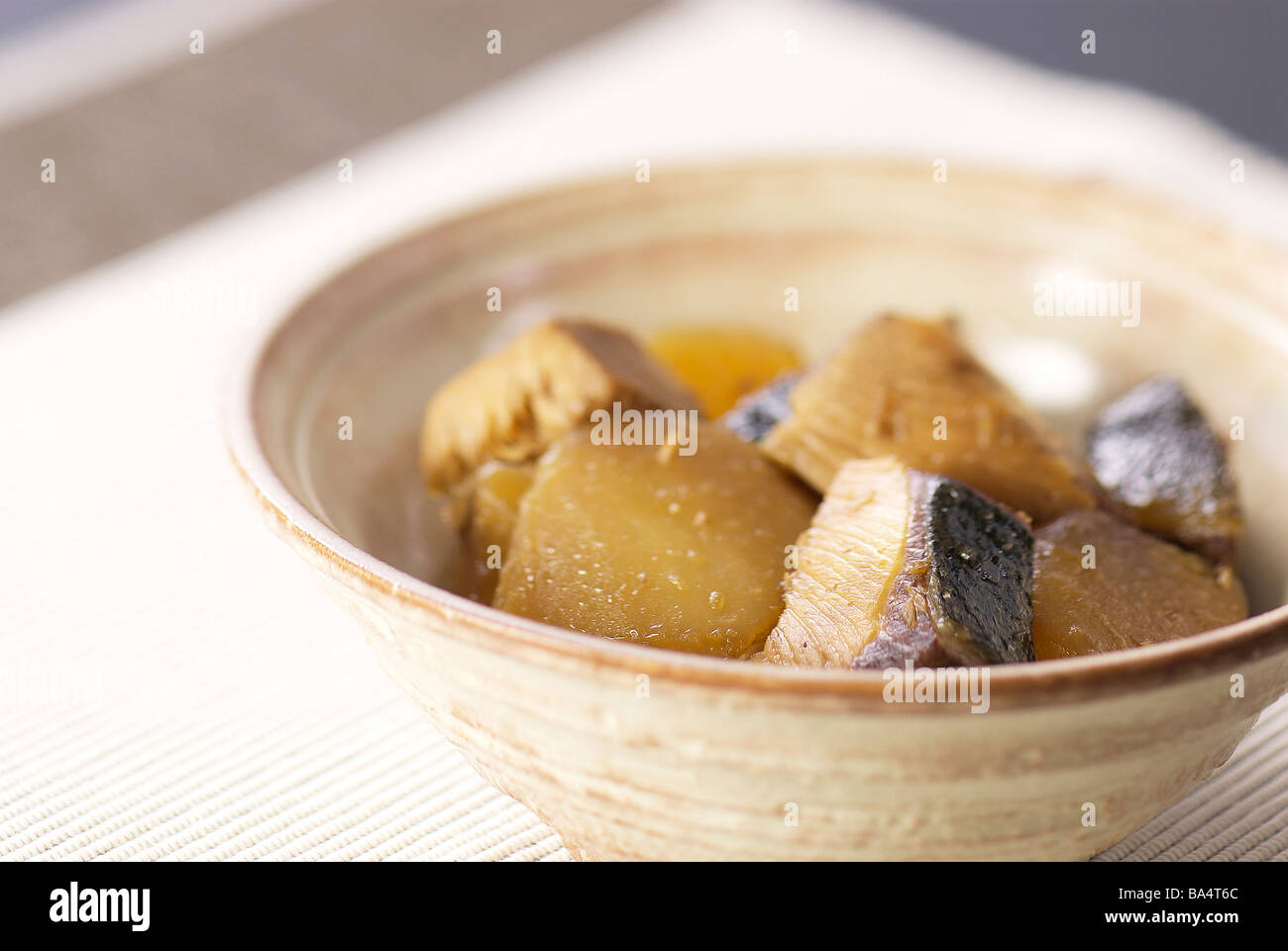 Yellowtail Japanese Radish Dish in Bowl Stock Photo Alamy