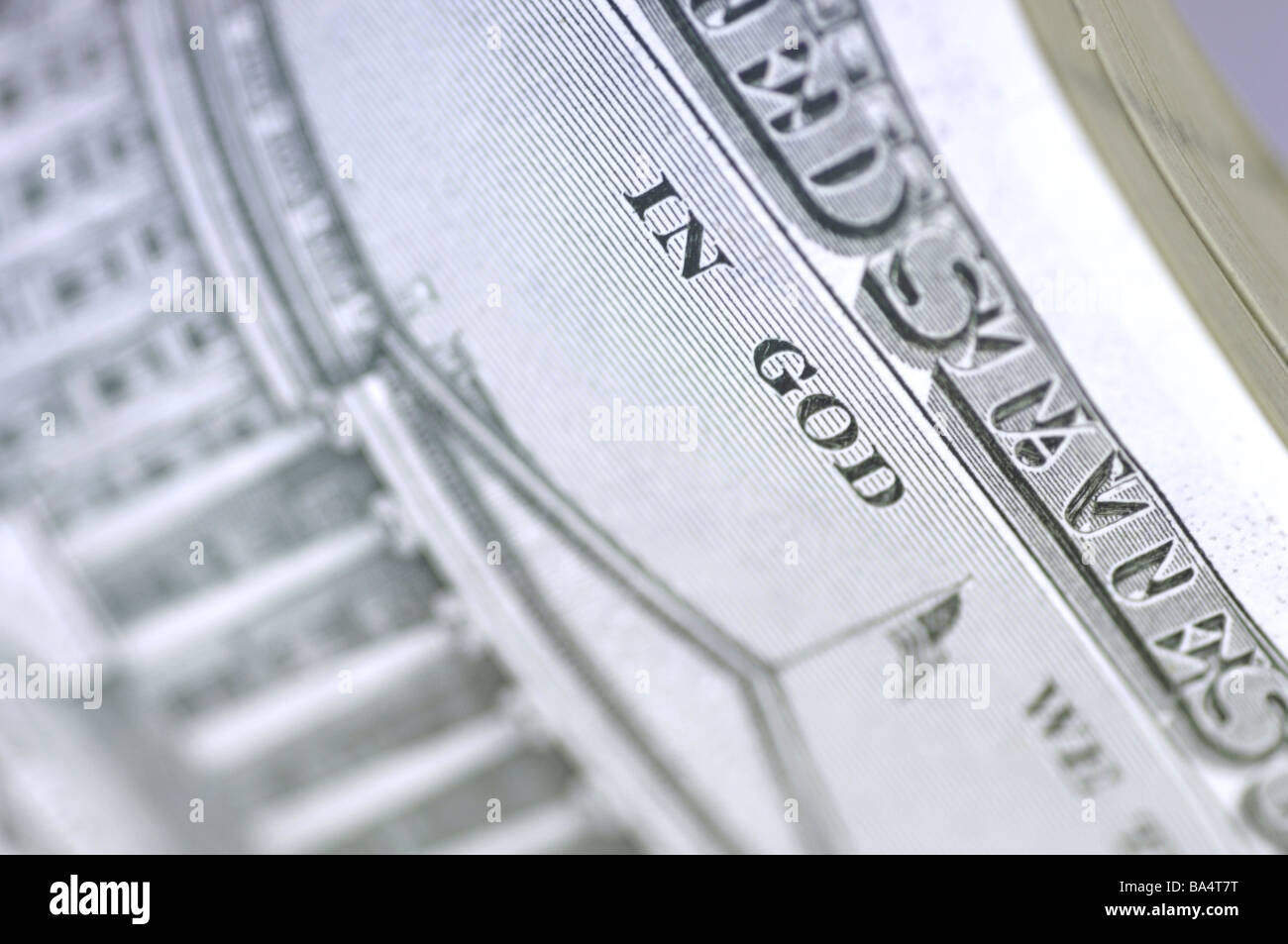 American dollar banknotes detail Stock Photo