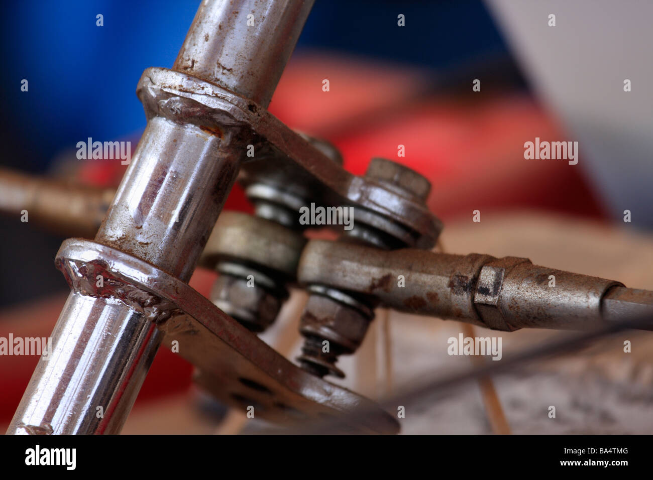 Steering column on gokart Stock Photo Alamy