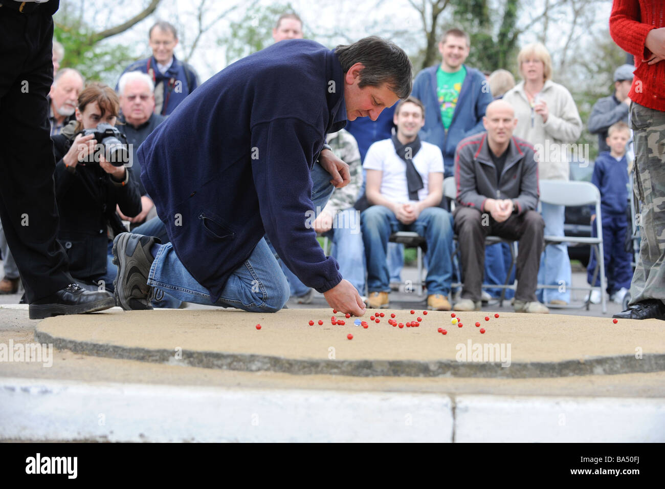 The World Marbles Championships in Tinsley Green Crawley, UK. Picture by Jim Holden. Stock Photo