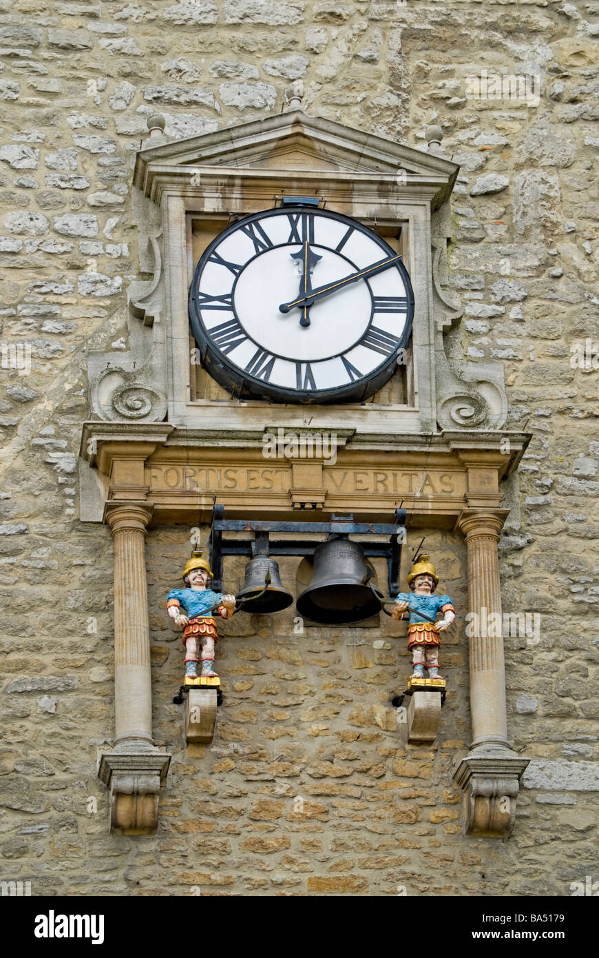 Oxford, England, UK. Clock on Carfax Tower Stock Photo