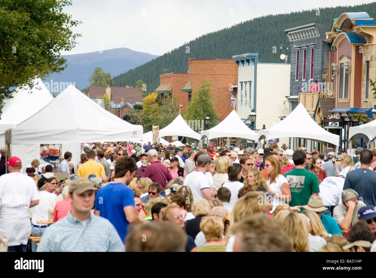 Oktoberfest street festival held in Breckenridge Colorado Stock Photo