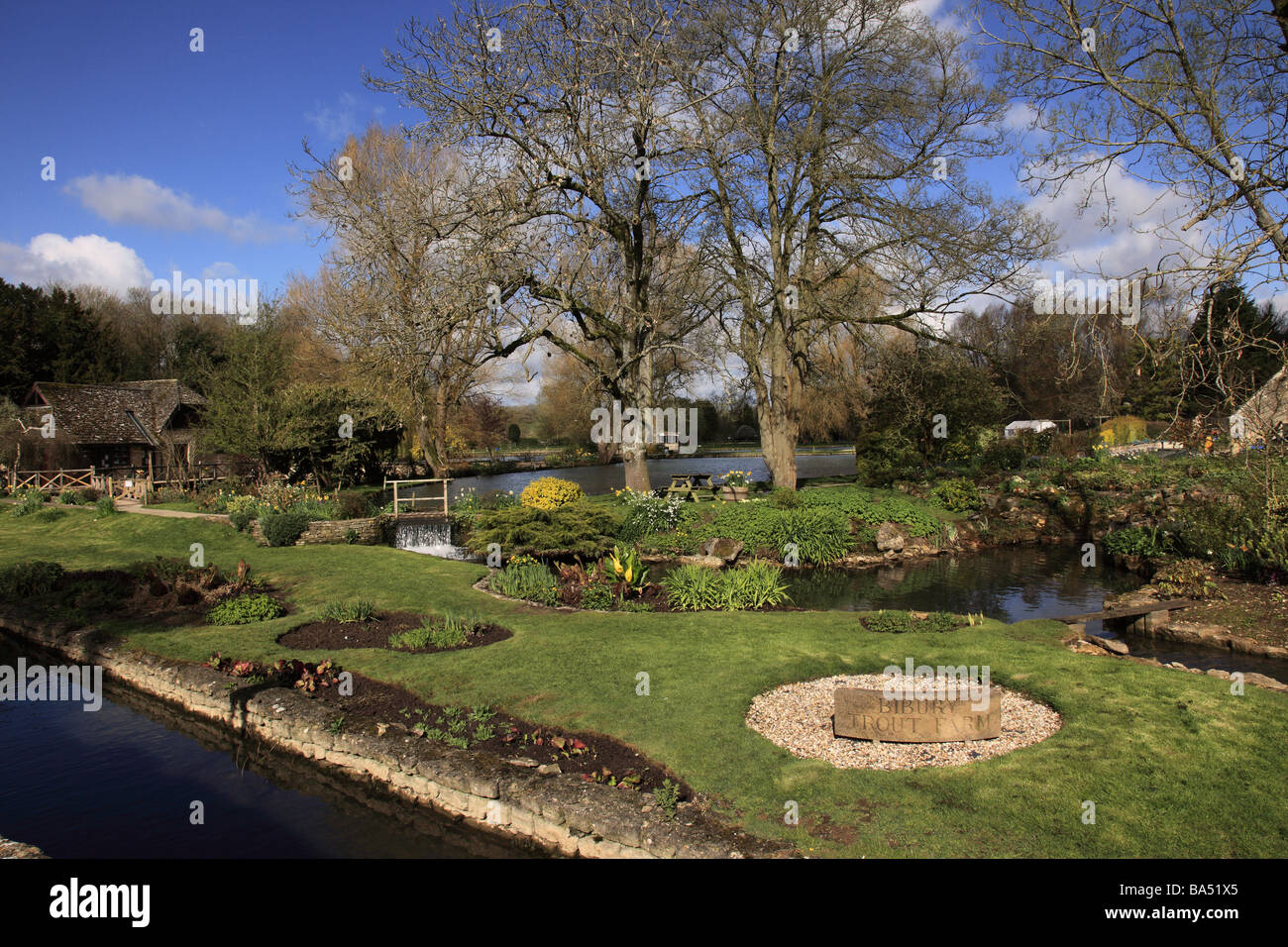 Bibury Trout Farm in the Cotswold village of Bibury, The Cotswolds