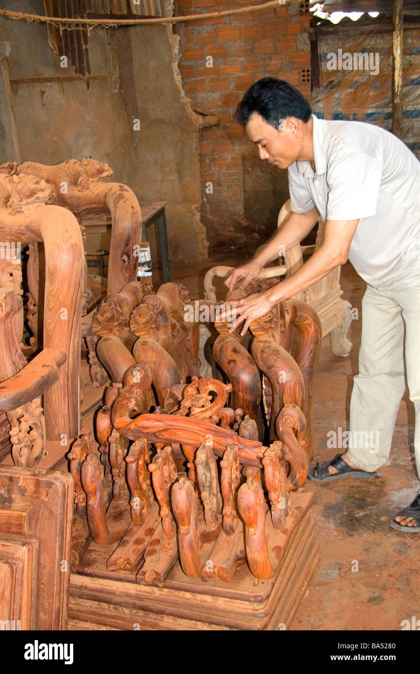 Vietnamese furniture factory in Dong Ha Vietnam Stock Photo Alamy